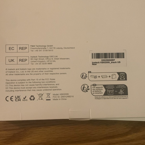 New in box-never even plugged in! Inateck Bluetooth keyboard - Picture 2 of 2